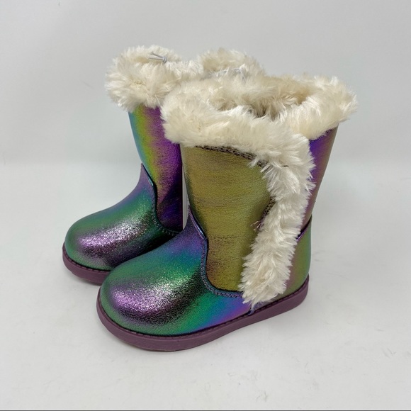 Faux Fur Shearling Winter Boots Sz 7t 